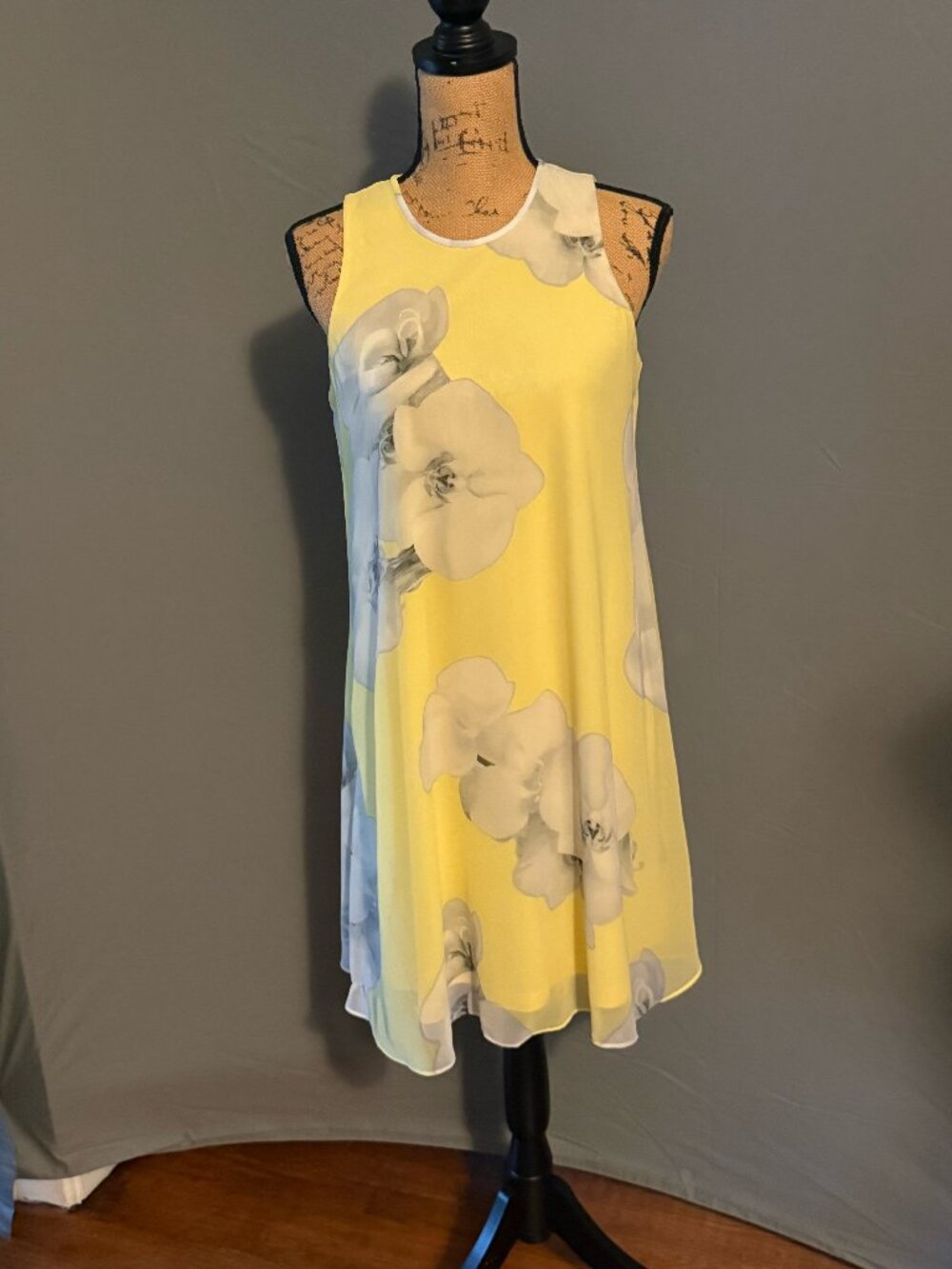 Calvin Klein sheer lined dress